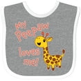 thumbnail image 3 of Inktastic My Peepaw Loves me- cute giraffe Boys or Girls Baby Bib, 3 of 4