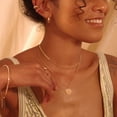thumbnail image 2 of Fettero 14K Gold Plated Minimalist Lucky Evil Eye Pendant Chain Necklace for Women Jewelry, 2 of 6