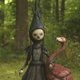 thumbnail image 5 of Adorno de resina de bruja de Halloween figura aterradora estatua escultura arte artesanía decoración para jardín Worallymy JD711053819, 5 of 5