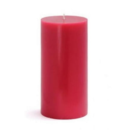 CPZ-087-12 3 x 6 in. Red Pillar Candles-12pcs-Case - Bulk
