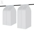 thumbnail image 3 of Gustave Large Clear Hanging Garment Bag for Closet Storage Bottom Enclosed Garment Rack Cover Sealed Wardrobe Clothes Cover for Coats, Jackets, Suits, Dresses -24*20*47 Inch, 3 of 8