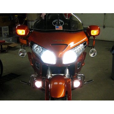 SHENKENUO 12 LED Headlight Bulbs For Honda Goldwing GL1800 2001-2016 – White H7 Projector