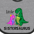 thumbnail image 4 of Inktastic Little Sistersaurus Girls Baby Bib, 4 of 4