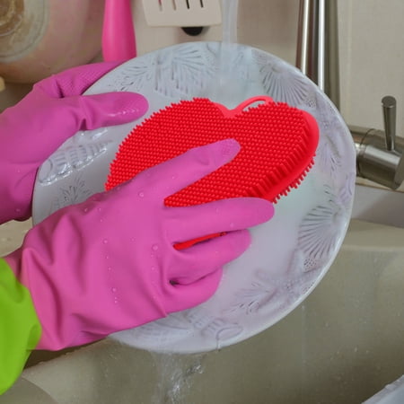 CRILSTYLEO Silicone Bowl Washing Brush with Multi Direction Scrubbing for Kitchen Cleaning