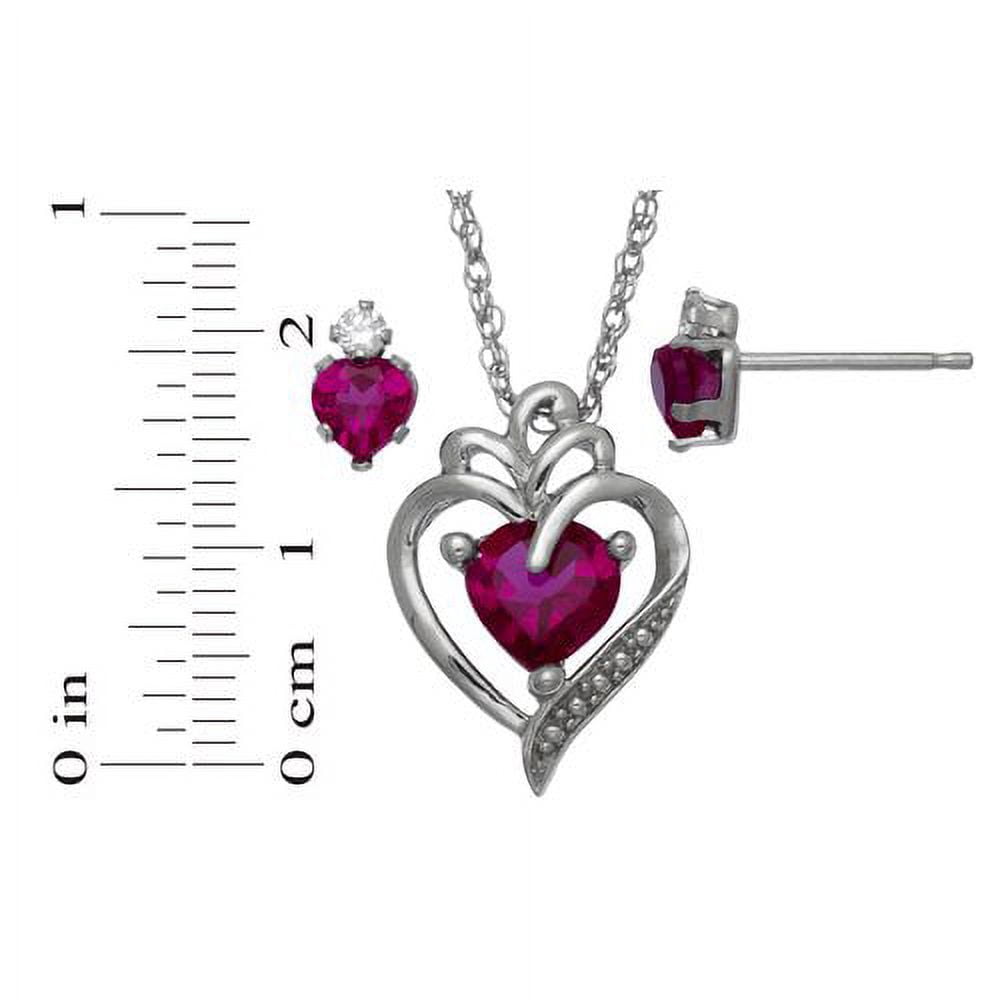 Brilliance Fine Jewelry Simulated Ruby and Cubic Zirconia Se