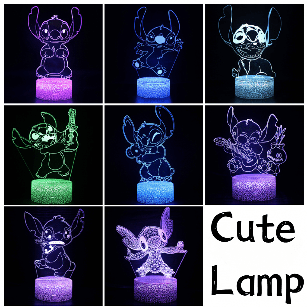Stitch Night Light, 3D LED Light Lilo Stitch Gifts LED Intelligent Stitch