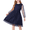 Navy Blue, variant on Girls Mesh Dress Long Sleeve Tulle Sparkle Glitter Polka Dot Party Holiday Dresses Kids Clothes