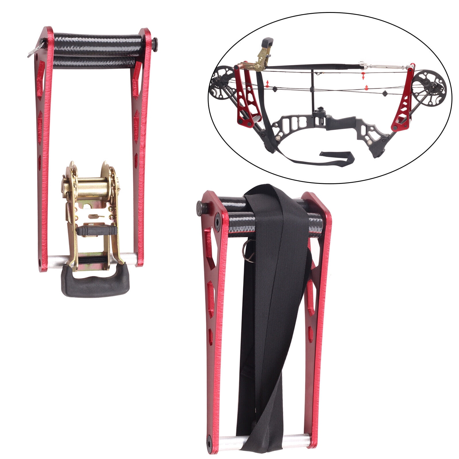 2pcs Compound Bow Open Accessories Aluminum alloy Ratchet-Loc Press Kit Red