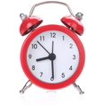 thumbnail image 1 of Mini reloj despertador de doble campana, reloj de escritorio redondo de metal, reloj de pie para el hogar, habitación, cocina, oficina, rojo-rojo- brillar Electrónica, 1 of 4