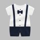 thumbnail image 2 of Odeerbi Niños Caballero Romper Con Corbata de Manga Corta Cuello Algodón Vestido Formal, 2 of 3