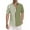 Army Green, variant on EQWLJWE Button Down Shirt Mens Summer Collar Shirts Casual Non Positioning Striped Print Short Sleeve Button Down Shirts Loose Fit Beach Shirts for Fitness Exersice