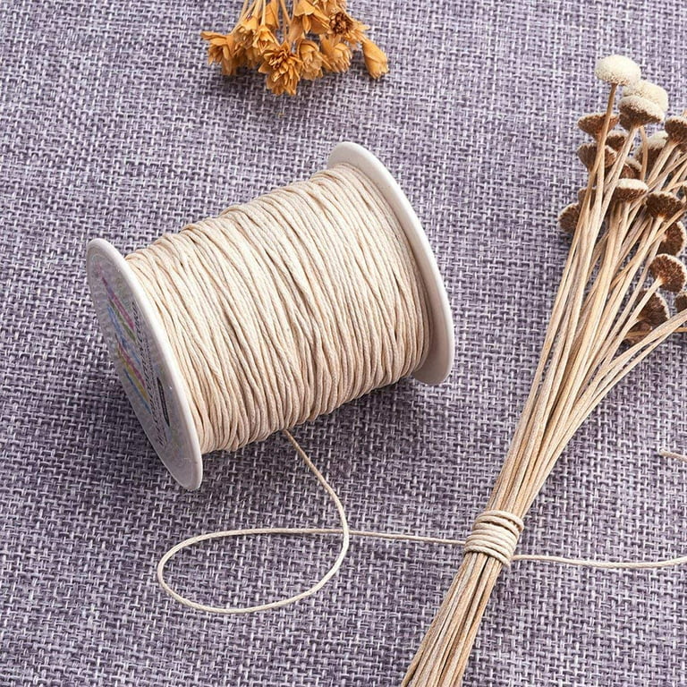 CAMAL 1mm Waxed Cotton Cord 76 Yards Wax String Beading Wire Bracelet Cord  Clay Bead String Wax Cord for Bracelet Making Jewelry Making Macrame