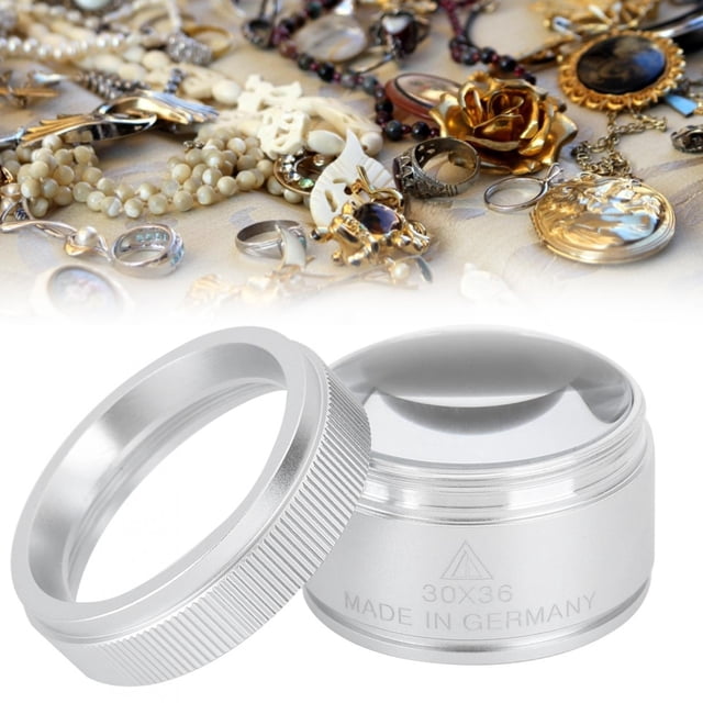 Cergrey Jewelry Identification Magnifier, Magnifying Glass, Portable For Stamps Antiques Identification Coins Jewelry