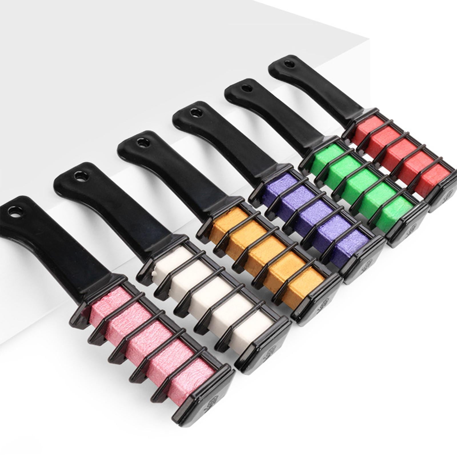 6Pcs Combs Hair Color Comb Disposable Washable Trendy Fashion Temporary