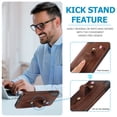 thumbnail image 6 of for iPhone XS/X Case, Lightweight Premium PU Leather iPhone XS/X Wallet Case with Card Holders Protective Case for iPhone XS/X Adjustable Stand,Brown, 6 of 7