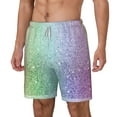 thumbnail image 2 of Balery Beautiful Glitter Mens Swim Trunks Swim Shorts for Men Quick Dry Inseam Beach Shorts with Compression Liner Pocket-XX-Large, 2 of 9