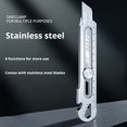thumbnail image 2 of Musbetu Utility Cutter with Swivel Lock Heavy-Duty Stainless Steel Utility Cutter Retractable Snap Blade Box Cutter, 2 of 7