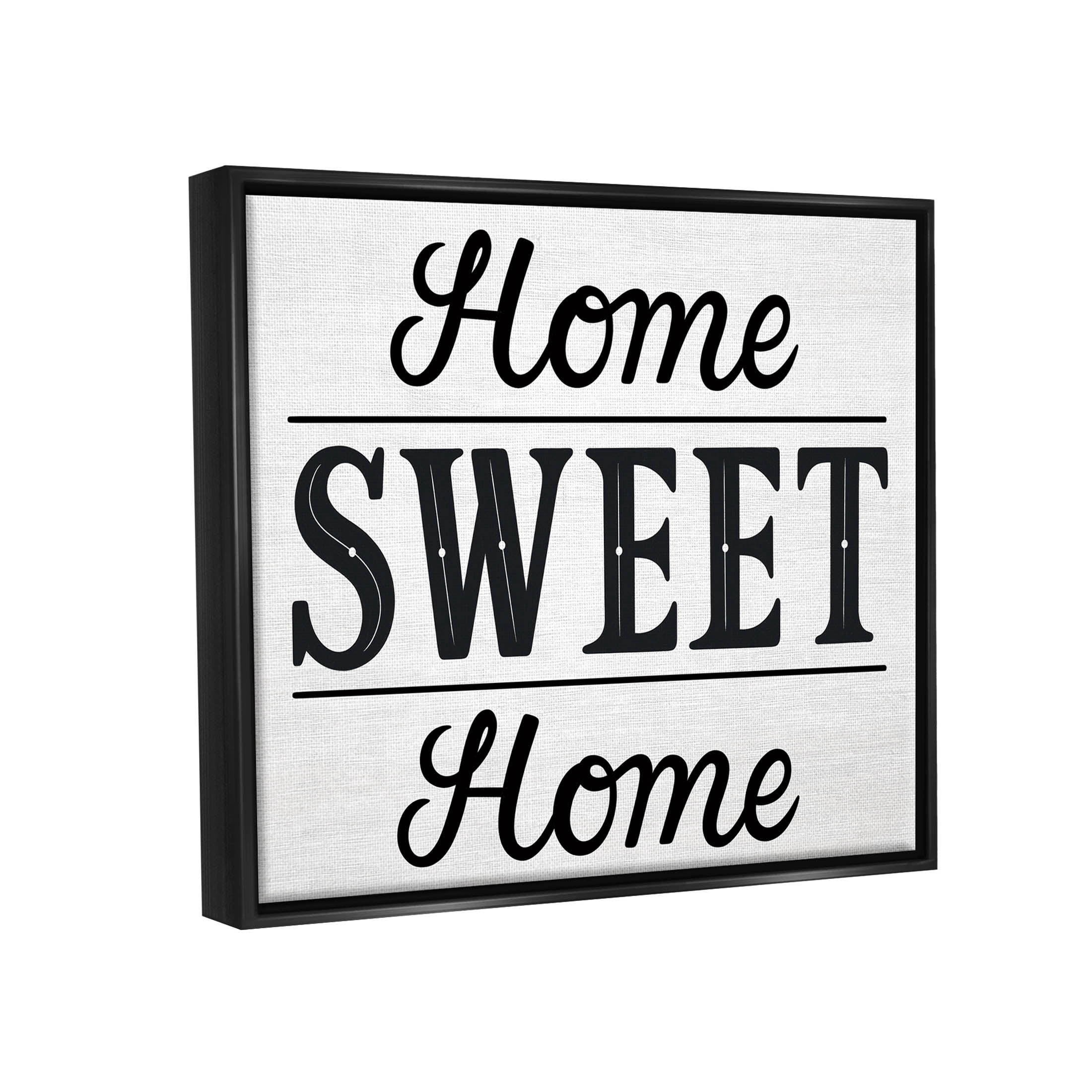 Sweet Home Farmhouse Sign Typography Graphic Art Jet Black Framed Art Print Wall Art