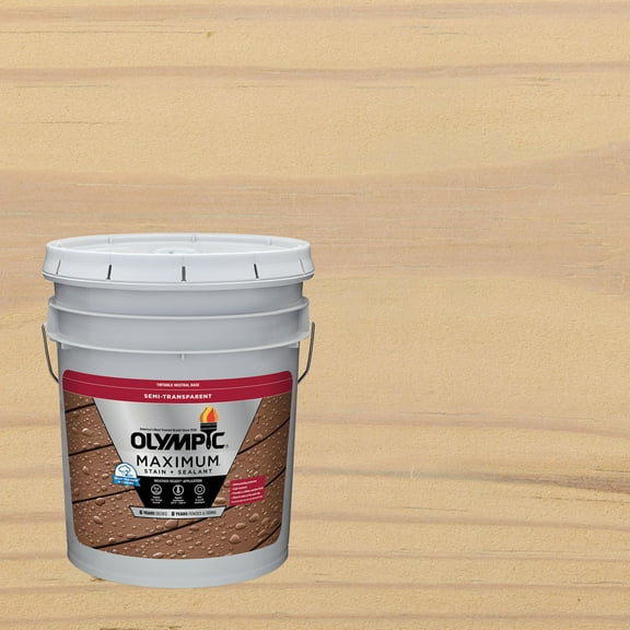 Olympic Maximum 5 Gallons ST-2030 White Birch Semi-Transparent Exterior Stain and Sealer in One Low VOC
