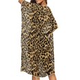 thumbnail image 2 of DISNIMO Leopard Print Women's Beach Coverups Kimono Cardigan Cover Ups Beach Swimsuit Bikini Cover up Casual Loose Long Swimsuit Coverup, 2 of 6