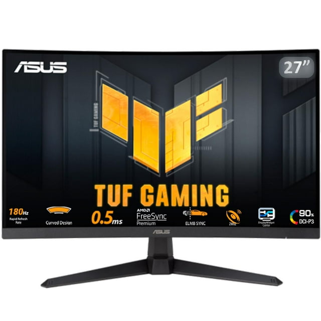Monitor Gamer Curvo 27 ASUS TUF Gaming VG27WQ3B 0.5ms 180Hz QHD Fast VA HDMI DP FreeSync Altavoz
