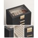 thumbnail image 4 of SONGMICS Caja de Joyas, Caja Joyero de 6 Niveles, para Gafas de Sol, Joyas Grandes, Tapa de Cristal, 5 Cajones, Negro Grafito y Dorado, 4 of 5