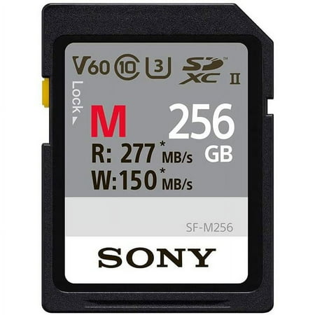 UPC: 0027242915183 | Sony M Series SDXC UHS-II Card 256GB V60 CL10 U3 Max R277MB/S W150MB/S (SF-M256/T2)