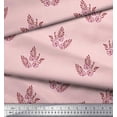 thumbnail image 2 of Soimoi Rayon Crepe Fabric Leaves & Floral Block Fabric Prints by Yard 46 Inch Wide, 2 of 3