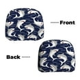thumbnail image 6 of Kdxio Angry Shark Pattern Print 2 Piece Car Head Rest Covers Set Auto Front/Rear Seats Headrest Cover Universal Fit Most Cars,Sedan, SUV, 6 of 9