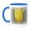 Blue/White, variant on 3drose, Aura- Yellow Tulip Flower- Macro Photography, 11oz Two-tone Yellow Mug