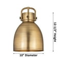 thumbnail image 3 of 410-1SM-SN-M412-10W-Innovations Lighting-Newton Bell - 1 Light Pendant In Industrial Style-16.75 Inches Tall and 10 Inches Wide-Satin Nickel, 3 of 4