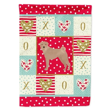 Carolines Treasures CK5894CHF Shar Pei 2 Love Flag Canvas House Size Large multicolor