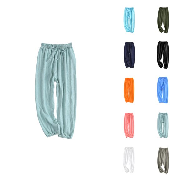 Girls Clothes Kids Pants Long Bloomers Solid Elastic Waist Harem Style Basic Joggers Trousers for Summer