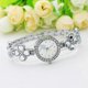 thumbnail image 2 of Women Watch Rhinestone Pointer Display Four-leaf Clover Ladies Bracelet Quartz Wristwatch Gifts For Daily Wear, 2 of 5