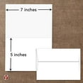 thumbnail image 3 of Greeting Cards Set - 5 x 7 Blank White Cardstock and Envelopes Perfect for Business, Invitations, Bridal Shower, Birthday, Interoffice, Invitation Letter, Weddings and All Occasion – Bulk Set of 50, 3 of 9