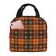 thumbnail image 1 of Easygdp Halloween Tartan Plaid Bolsa Térmica Premium - Tela Oxford Impermeable, Gran Capacidad, Bolsillo Frontal, Unisex para Trabajo, Escuela, Actividades al Aire Libre y Picnics, 1 of 8
