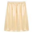 thumbnail image 2 of YONGHS Women's Satin Half Slips Skirt Elastic Waist Petticoat Long Underskirt for Under Dresses 50cm Champagne L, 2 of 7