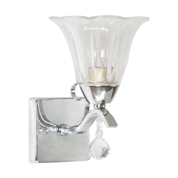 Lámparas de pared Salón Luz Candelabros de pared de Metal lámparas de pared de dormitorio con pantalla de cristal, enchufar lámparas de pared modernas para de noche, Magideal Lámparas de pared Salón Luz