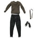 thumbnail image 1 of 1/6 Para Hombre Ropa Gris Claro De Punto Camiseta Pantalones Cinturón, 1 of 7