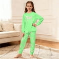 thumbnail image 4 of JAJAHO Girls Pajamas Set 2 Piece Soft Kids Loungewear Pjs Bow Print Long Sleeve Nightwear 3-14Y, 4 of 7