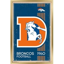 NFL Denver Broncos - Retro Logo 14 Wall Poster, 14.725" x 22.375", Framed