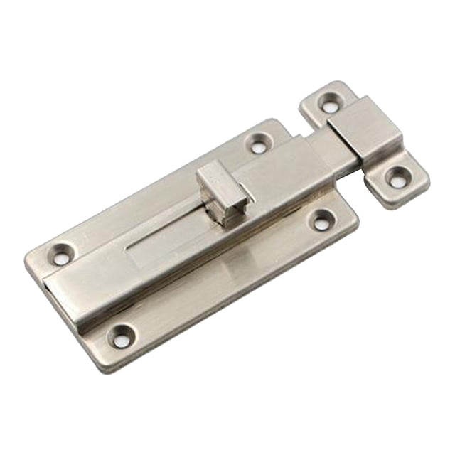 yuksok 1 Set Door Security Slide Latch Lock Thickened Stainless Steel Indoor Gate Lock, 4inch