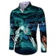 thumbnail image 2 of Camisas de manga larga con estampado 3D para hombre, camisas florales con solapa estampada, ropa de calle vintage informal ajustada para hombre, 2 of 5