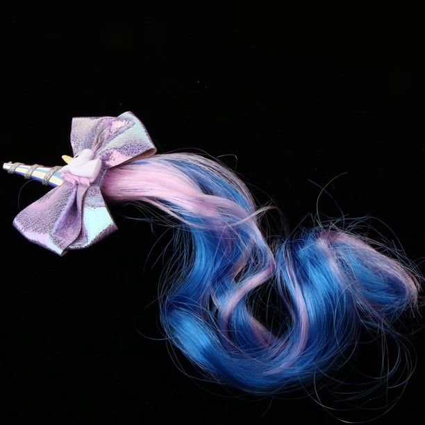 Accesorios para disfraces de pelucas con extensiones de pinzas para el pelo para niños pequeños Púrpura Baoblaze diadema para el cabello de unicornio para niñas