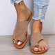 thumbnail image 5 of Sandalias de mujer de estilo nuevo de verano con parte inferior plana y puntera exterior Wmkox8yii shjk5976, 5 of 5