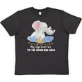 thumbnail image 3 of Inktastic My Gigi Loves Me to the Moon and Back Elephant Family Youth T-Shirt, 3 of 5
