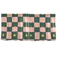 thumbnail image 7 of Yayeee Kitchen Curtains Tier Set of 2 Light Filtering 57"x24" Over Sink Window Panels, Pink Abstract, 7 of 7