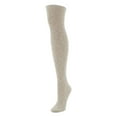 thumbnail image 2 of MeMoi Women's Slub Cable Knit Over The Knee Socks - Womens - Female, One Size, Black, 2 of 4