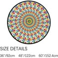 thumbnail image 3 of GZHJMY Kids Round Nursery Area Rug 5 ft Round Floral Ornament Washable Non-Slip Small Round Area Rug Throw Soft Cute Nursery Rug Non-Shed Lightweight Bathroom Rug for Dorm Kids Room Carpet Runner, 3 of 6