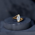 thumbnail image 6 of Rosec Jewels Lab Grown Diamond Marquise Engagement Ring 2 Carat - Solitaire Diamond Bypass Ring for Women - EF-VS Grade Certified, 10K Yellow Gold, US 6.50, 6 of 7